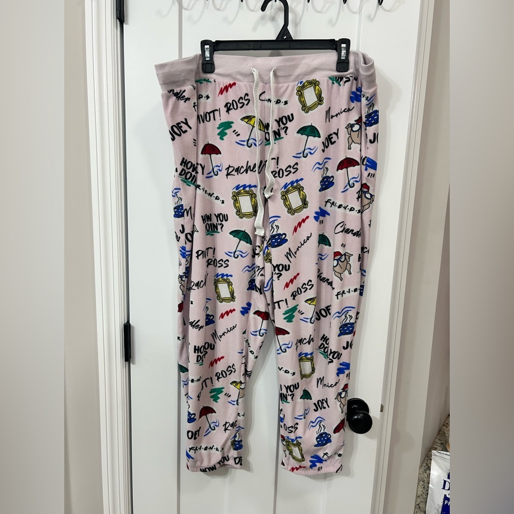 FRIENDS Womens Pajama Bottoms with Colorful Print